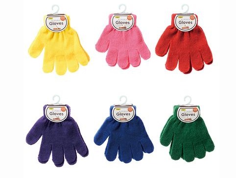 キッズ　のびのび手袋　カラー/ボーダー/パンダ　120組入り KG239447・KG239454・KG239843