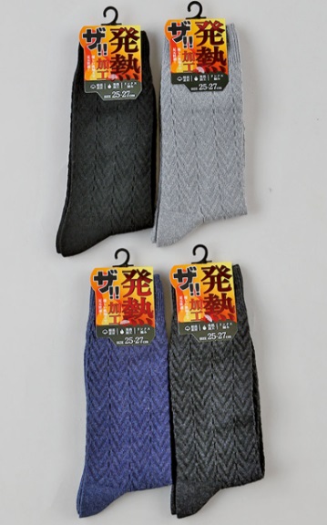 紳士　綿混リンクスソックス　1P(発熱A)　100足入り 1002791421