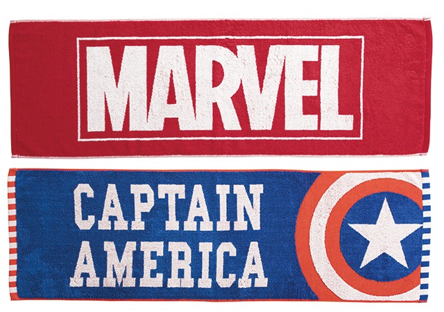 タオルのマルシンから現地買付特価品！　新Marvel マーベル スポーツタオル2種類　20枚セット！