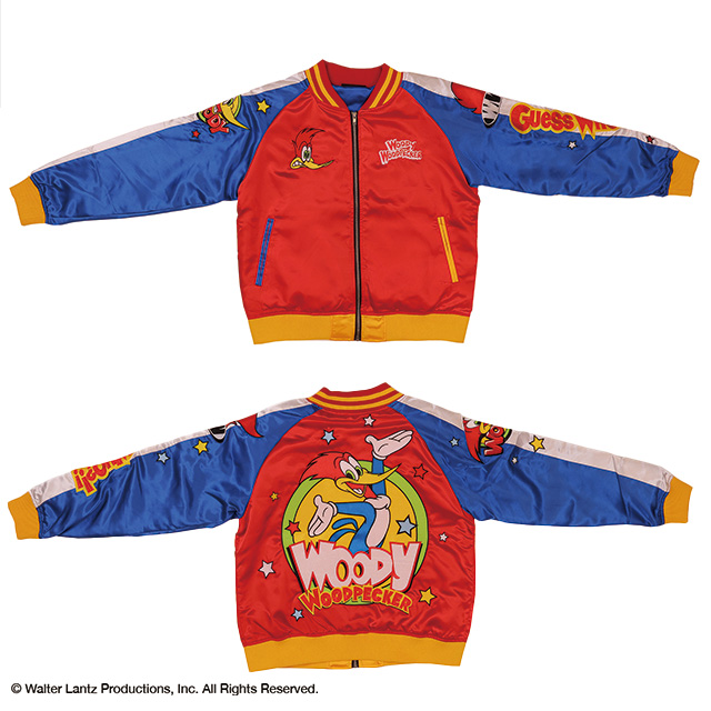 話題の逸品！タオルのマルシンから現地買付特価品！　【キャラジャン】ウッドペッカー ファニーラフター スカジャン(L)　1着から販売！