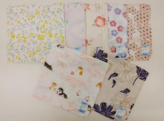 日本製　プリント二重ガーゼハンカチ　100枚入り 1002449491