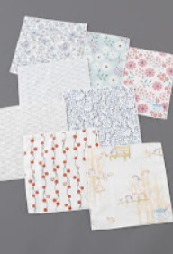 日本製 リバーシブル六重ガーセハンカチ 100枚入り 1002449501