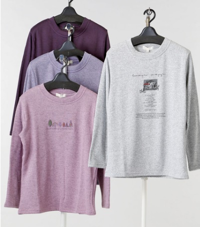 婦人　長袖裏起毛プルオーバー　15枚入り 1003701881