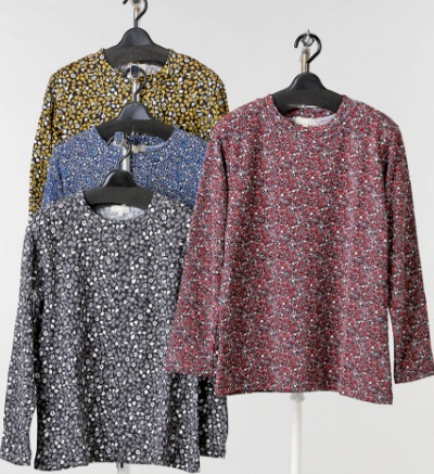 婦人　長袖裏起毛プリントプルオーバー　15枚入り 1003701891