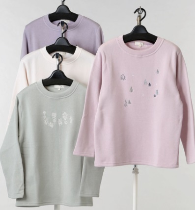 婦人　長袖裏起毛TCプルオーバー　15枚入り 1003701901