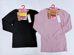 婦人 バラ加工保湿両起毛 長袖/ハイネック/9分丈 40枚入り 1003467871・1003467911・1003467921