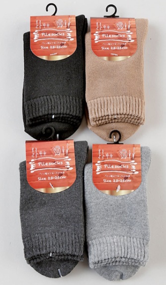 婦人 無地パイルクルー1P 100足入り 1003706171