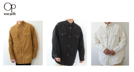 【OP】オーシャンパシフィック　メンズ　コーデュロイジャケット　全3色アソート　12枚入り 531301