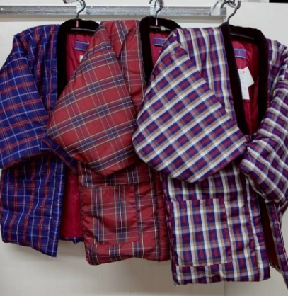 SALE！！婦人　先染格子袢天　12枚入り 1003457421