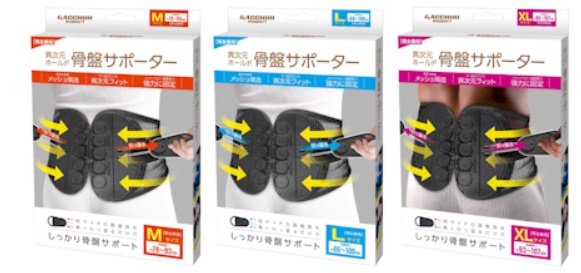 異次元ホールド 骨盤サポーター　全3サイズ　18個入り 4573630270199・4573630270250・4573630270212