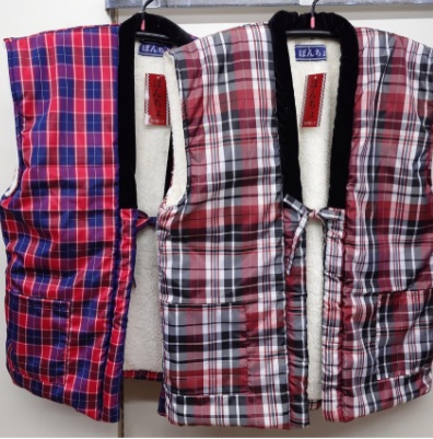 SALE！！婦人　先染格子裏ボアポンチョ　12枚入り 1002975711