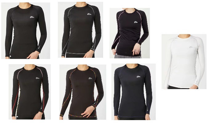 納期来年の2月～出荷です！【FILA】フィラ　レディース　長袖 インナー スポーツウェア 吸水速乾 UVケア機能付 　全7色アソート　20枚入り 419402