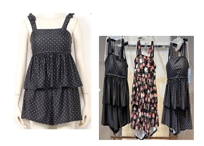 納期来年の2月～出荷です！【CALIFORNIA SHORE 】カリフォルニアショア 　レディース　ペプラムタンキニ3点セット　全3色アソート　20枚入り 324505