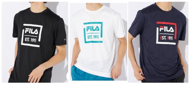 納期来年の2月～出荷です！【FILA】 フィラ　メンズ　半袖メッシュTシャツ 　全2色アソート　20枚入り 414300