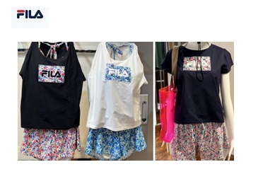 納期来年の2月～出荷です！【FILA】フィラ　レディース  水着4点セット　全3色アソート　20枚入り 324602