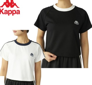 納期来年の2月～出荷です！【Kappa】カッパ　レディース 　バンダテープ ラグラン Tシャツ　全2色アソート　20枚入り 215681