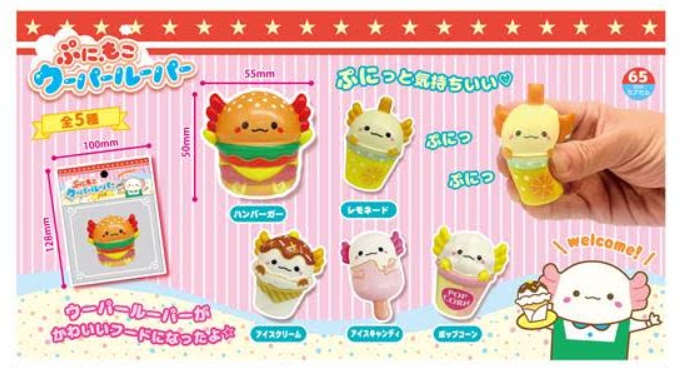 ぷにもこウーパールーパー　全5種アソート　480個入り 4573512253289