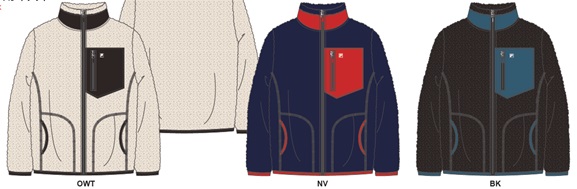 【FILA】フィラ　メンズ　シャギーフリース　ジャケット　全3色アソート　20枚入り 785432