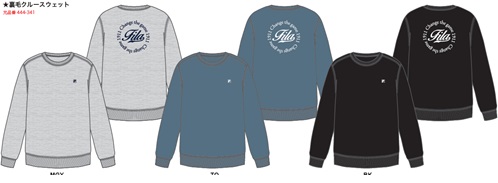 【FILA】フィラ　レディース　裏毛スウェットトレーナー　全3色アソート　20枚入り 795435