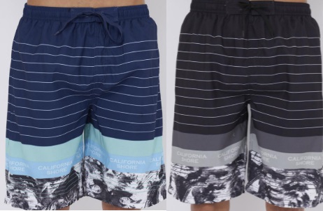 納期来年の2月～出荷です！【CALIFORNIA SHORE】カリフォルニアショア　メンズ　水着 パネルボーダートランクス 　全2色アソート　20枚入り 424503