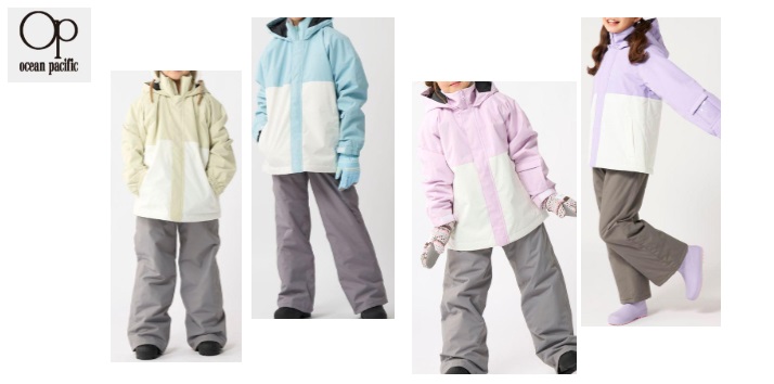 【OP】オーシャンパシフィック　キッズ　スノーウェアセット　全5色アソート　12枚入り 543854