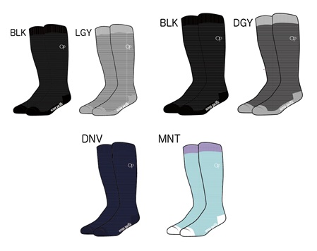 【OP】オーシャンパシフィック　スノーソックス　全3色セット　12足入り 545950・545951・545952