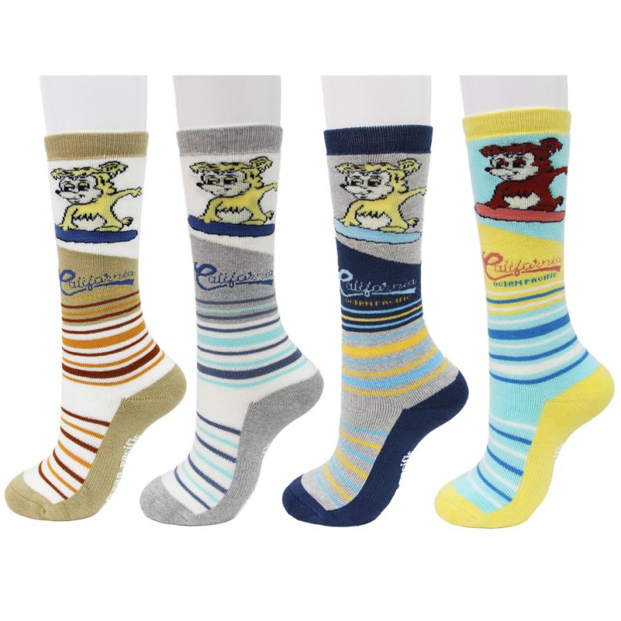 【OP】オーシャンパシフィック　キッズ　 スノーソックス ウィンターソックス 1足組　全4色アソート　12個入り 544982