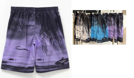 納期来年の2月～出荷です！【CALIFORNIA SHORE】カリフォルニアショア　メンズ　水陸両用　トランクス　水着　全3色アソート　20枚入り 425503