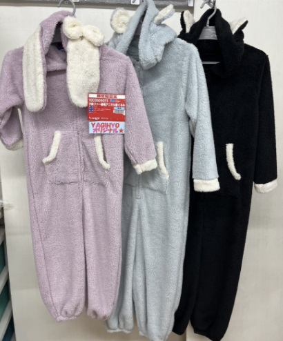 子供/婦人　ファー起毛アニマル着ぐるみ　12枚入り 1003505011・1003456871