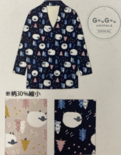 婦人　ミンクフリース羊柄ジャケット　8枚入り 1003818101