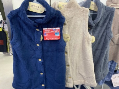 婦人　ボアロング　ベスト/カーデ　12～18枚入り 1003805591・1003805601