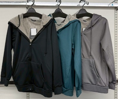 婦人　TPU　天竺裏ボアZIP/裏ベロアボンディング　パーカー　12枚入り 1003755641・1003755801