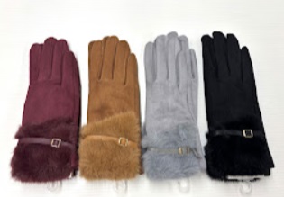 婦人　ベルトモチーフ＆ファー付手首　12双入り 1003780251