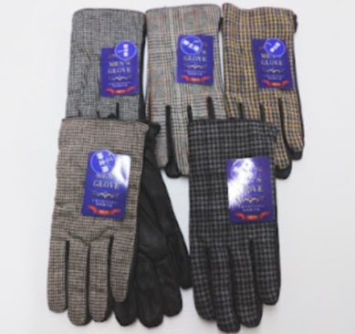 紳士/婦人　ツイード英国風手袋　30双入り 1003667481・1003667491