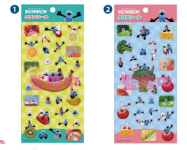 パペットスンスン　クリアシール　全2種アソート　192枚入り 4970381715618・4970381715625