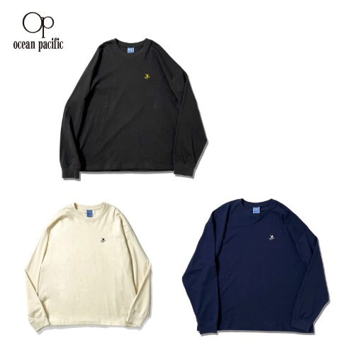 【OP】オーシャンパシフィック　ワンポイントロゴ　長袖Tシャツ  　全3色アソート　20枚入り 534074