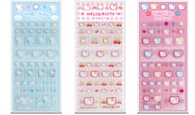 ハローキティ　90sタイルシール　全3種アソート　240個入り KT19