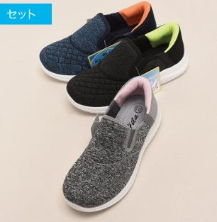 簡単脱着！婦人　スニーカーニット　24足入り 464625