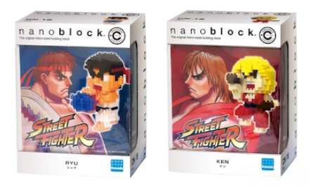 ナノブロック　キャラナノ ストリートファイター　ケン＆リュウ 全２種アソート　48個入り 4972825216156・4972825216163