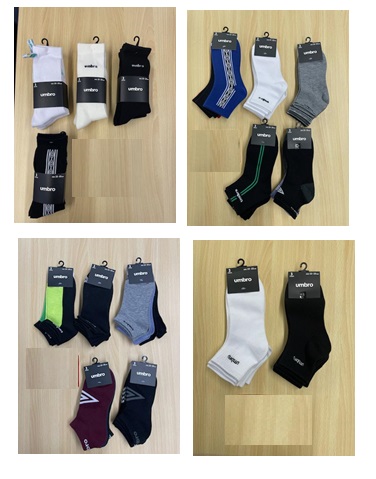 婦人　ＵＭＢＲＯ　クルー/ショート/スニーカー/ショート刺繍　ソックス　3P　32～40個入り 1003880191・1003880171・1003880181・1003880161