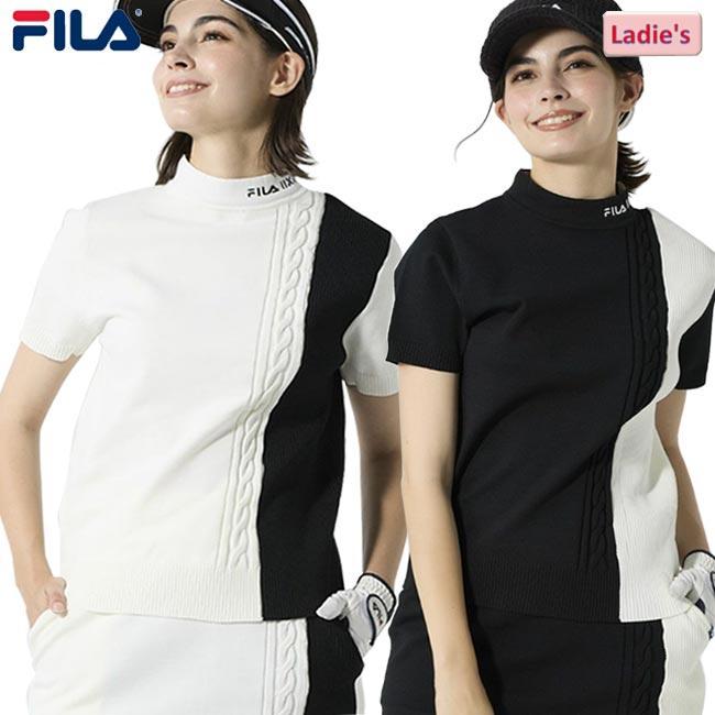【FILA GOLF】フィラ　ゴルフ　レディース　 半袖モックネック軽量ニット 撥水加工　全2色アソート　20枚入り 794640
