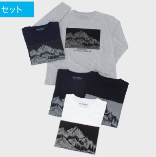 紳士　大寸　長袖アウトドアプリントＴシャツ　20枚入り 468046