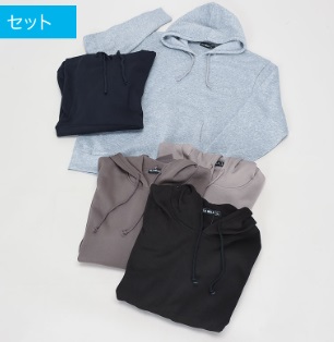 紳士　裏起毛無地プルパーカー　18枚入り 468050