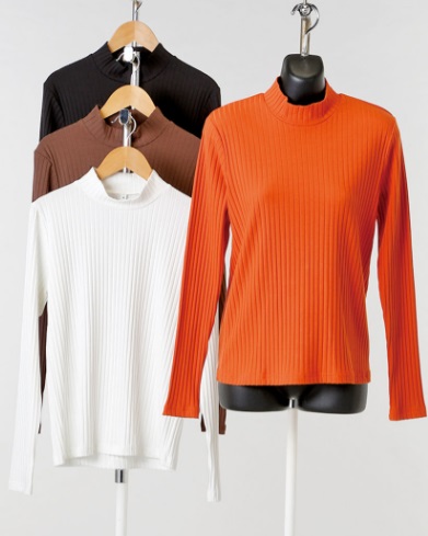 婦人　長袖モックネックリブインナー　16枚入り 1003389261