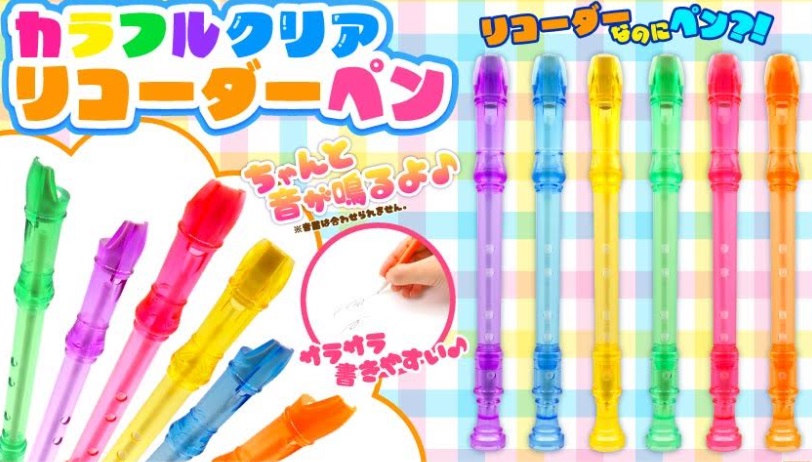 カラフルクリアリコーダーペン　全6種アソート　1200個入り 4275