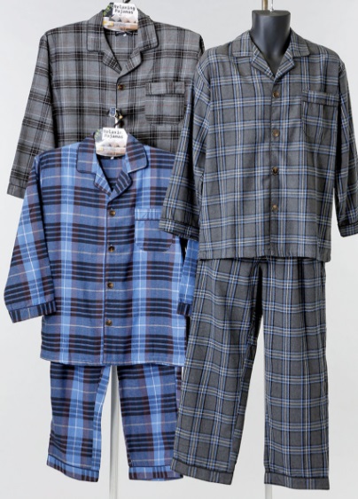 紳士　ビエラ起毛格子パジャマB　パンツ前開き　15枚入り 1003457622