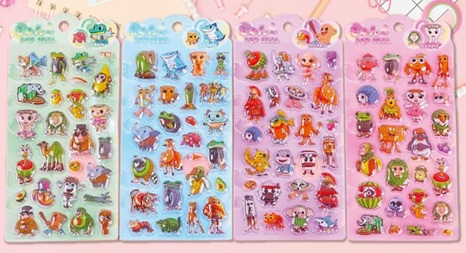 モンスターズ３Dシール　全4種アソート　960枚入