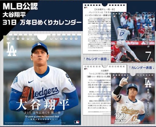 大谷翔平　2026年　31日万年ひめくり　カレンダー第2章　50個入  CL-554