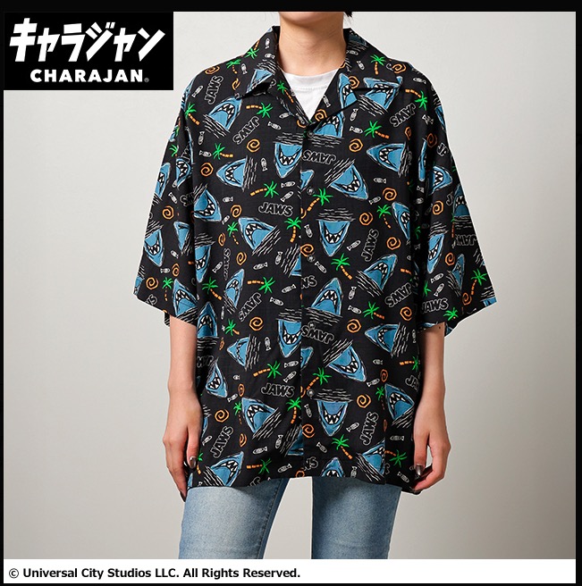 【キャラジャン】ジョーズ　トロピカルシャーク　アロハシャツ　1枚入り  4985017100・4985017200