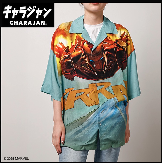 【キャラジャン】Marvel　アイアンマン　ハイスピオード　アロハシャツ　1枚入り  2505047800・2505049300